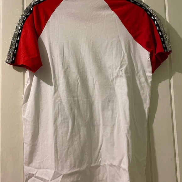 VS. PINK BLING “What The Elf” tee-oversized X-small NWT - Picture 6 of 8